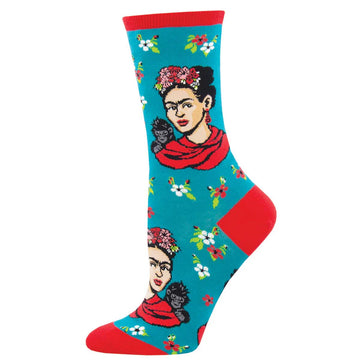 Women's Graphic Socks - Kahlo Portrait