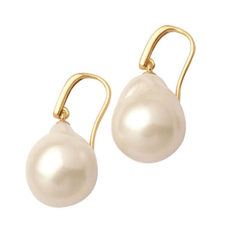 9ct Gold Baroque Pearl Earrings Gold jewellery Gerrim International 