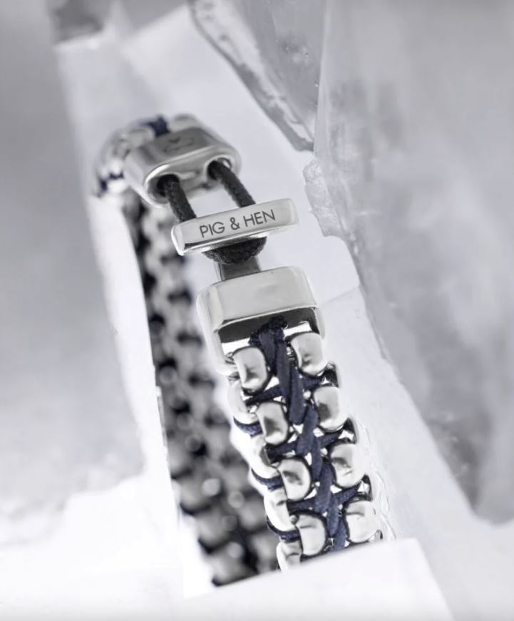 Catena Venetian DBL Bracelet - Navy | Silver Jewellery Antell 