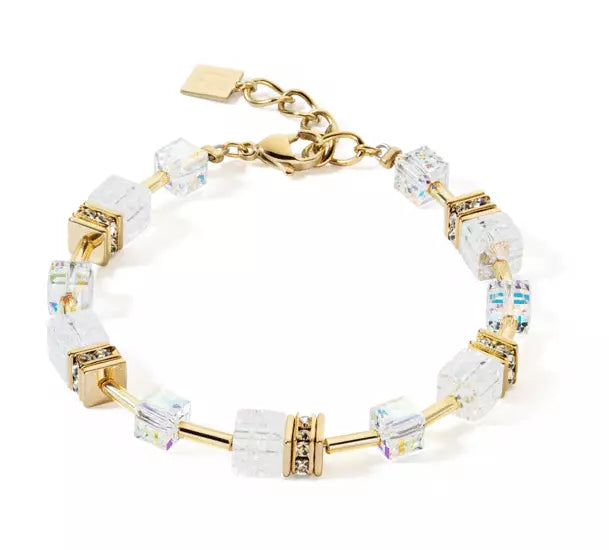 Coeur de Lion GeoCube Clear Crystal Bracelet Women's Jewellery Timesupply 