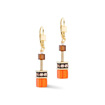 Coeur De Lion GeoCube Tangerine Dreams Earrings Women's Jewellery Timesupply 