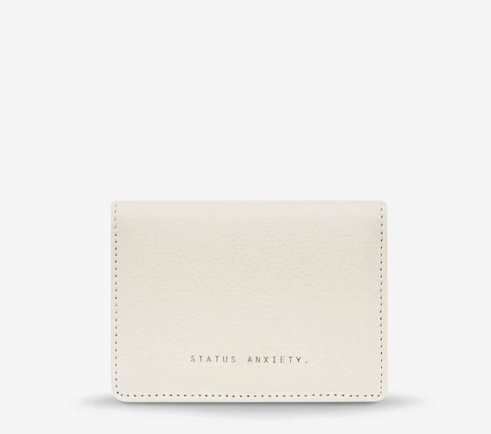'Easy Does It' Leather Wallet Wallet Status Anxiety Chalk 