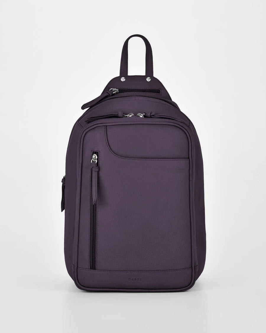 Emma (Large) Leather Backpack Backpack Gabee Purple 
