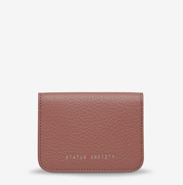 'MIles Away' Leather Wallet Wallet Status Anxiety Dusty Rose 