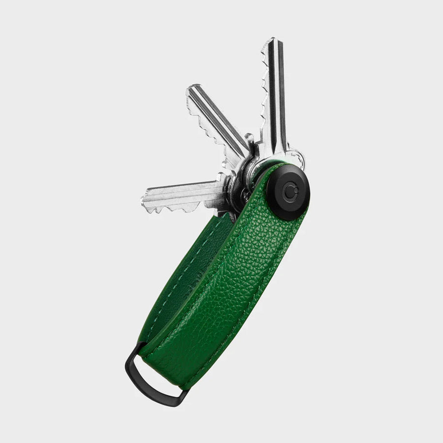 Orbitkey Key Organiser - Pebbled Leather Keyring Orbitkey Emerald 