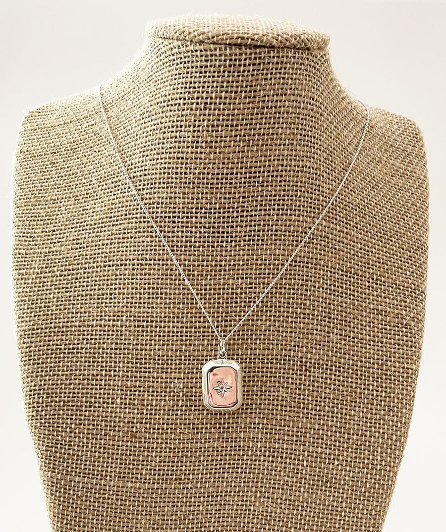 Silver Rectangle Locket Necklace Gammies 