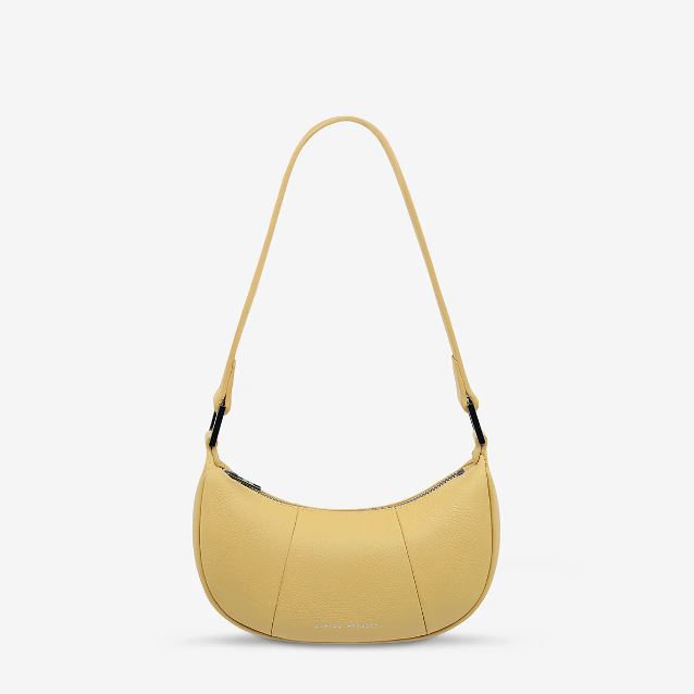 'Solus' Leather Shoulder Bag Handbags Status Anxiety Buttermilk 