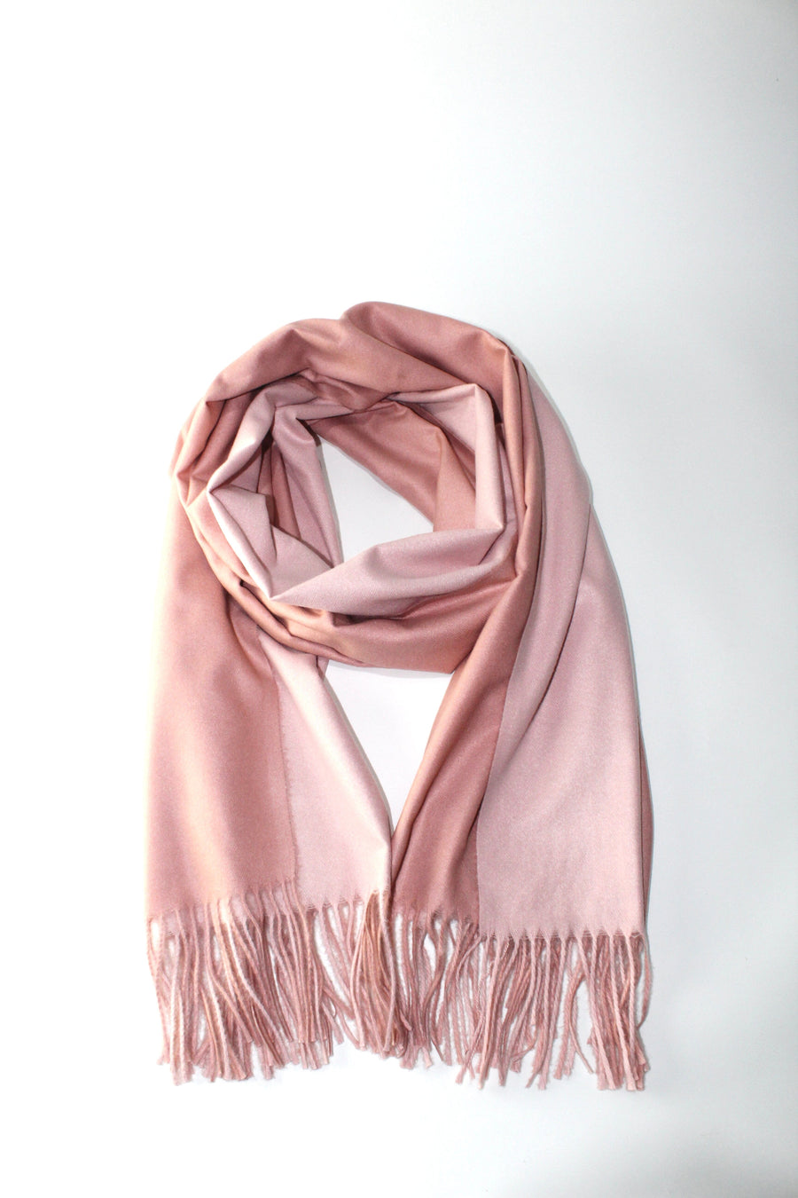 Two Tone Scarf Teddy Sinclair Peach Pink/Pale Pink 