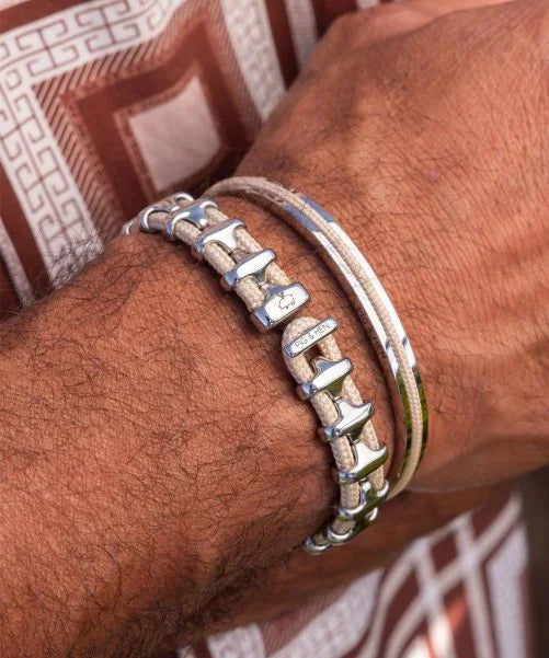 Bold Bob Rope Bracelet - Ivory | Silver Jewellery Antell 