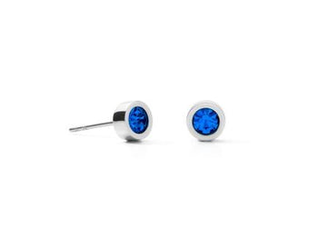 Coeur de Lion Blue Crystal & S/Steel Studd Earrings Bracelet Timesupply 