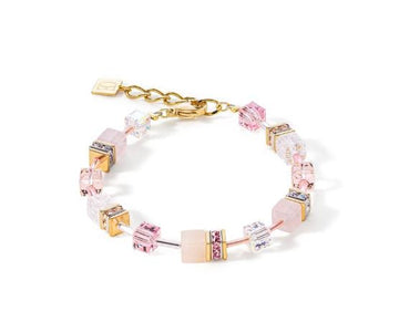 Coeur de lion Geo Cube Rose Aventurine & Rose Quartz Bracelet Necklaces Coeur de lion 