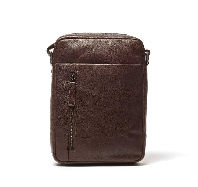 Crusoe Leather Satchel Bag Bag Oran Brown 