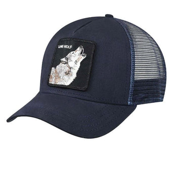 Goorin Bros Trucker Cap - The Lone Wolf Cap Hummingbird Brands Navy 