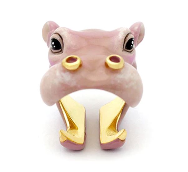 Happy Hippo Ring Jewelry Good After Nine TH 