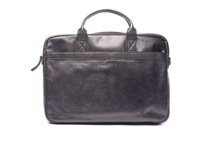 Henry Leather Briefcase Bag Oran Black 