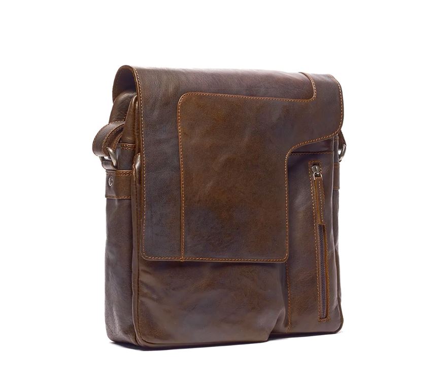 Lucas Leather Satchel Bag Bag Oran Brown 