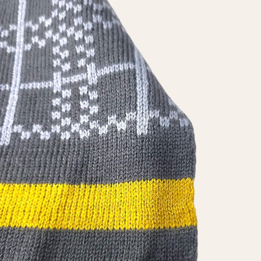 men's scarf - Grey/Yellow Striped Scarf Teddy Sinclair 