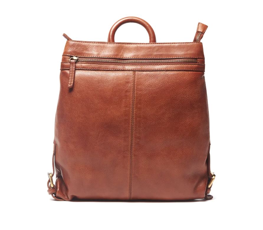 Pluto Leather Backpack Bag Oran Tan 