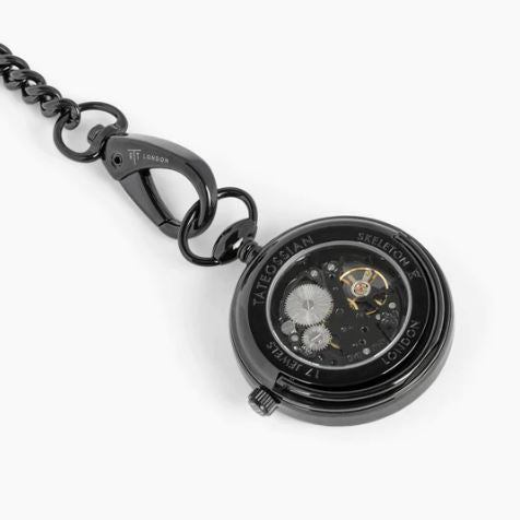 Pocket Watch with Black IP Plating Men's Jewellery Cudworth 