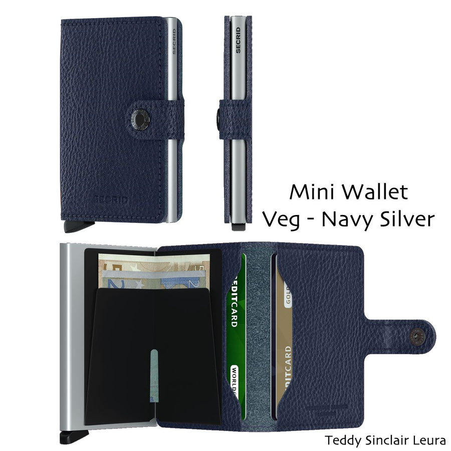 Secrid Miniwallet Veg Wallet Design Mode International Navy-Silver 