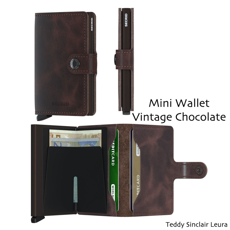 Secrid Miniwallet Vintage Wallet Design Mode International Vintage Chocolate 