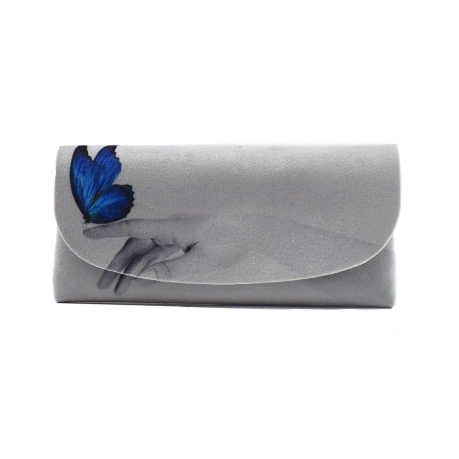 Teddy's Velour Glasses Case Accessories World Collection Blue Butterfly 