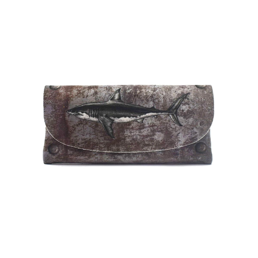 Teddy's Velour Glasses Case Accessories World Collection Shark & Leopard 