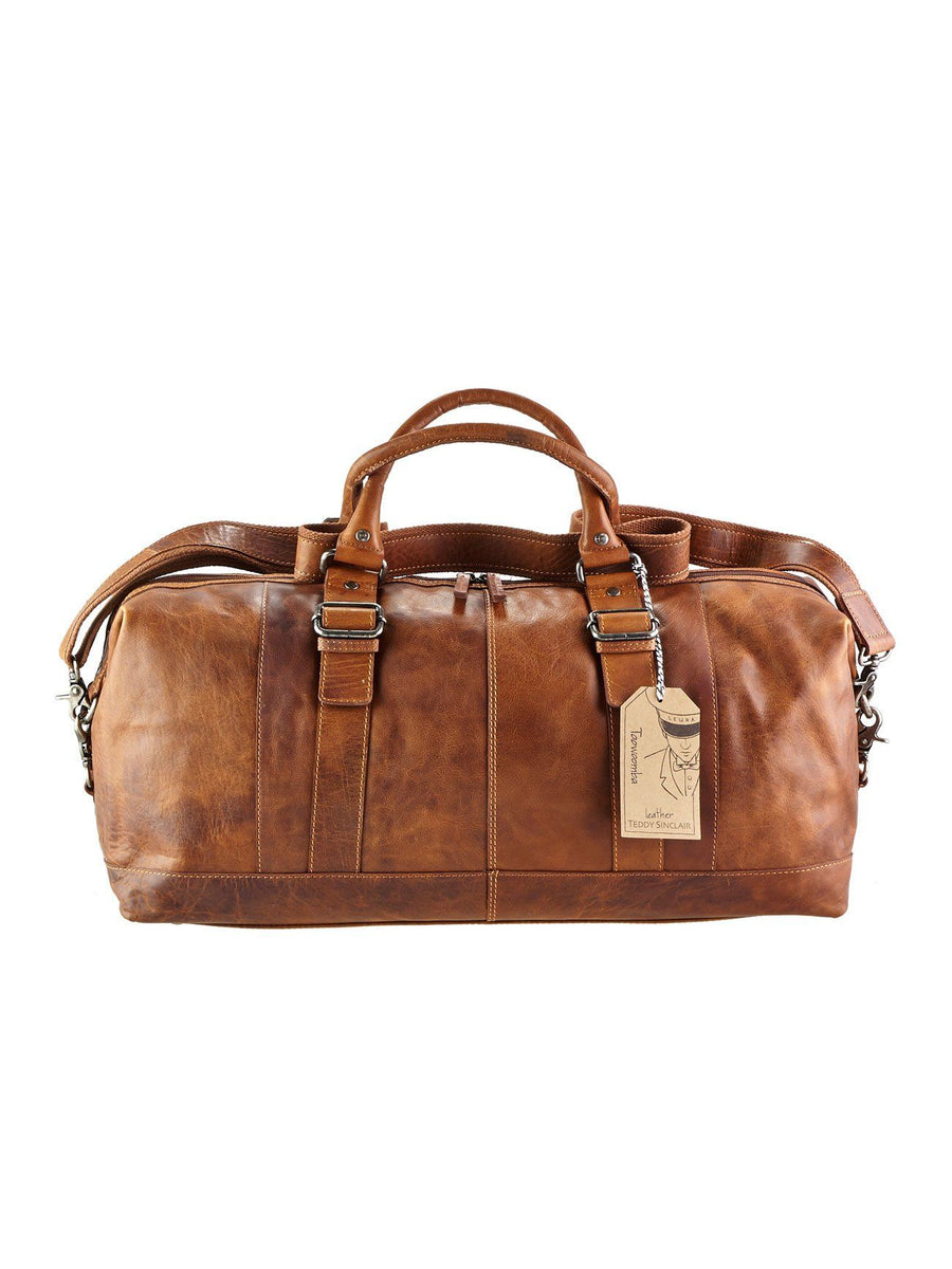 Toowoomba Leather Travel Bag Travel Bag Oran Brandy 
