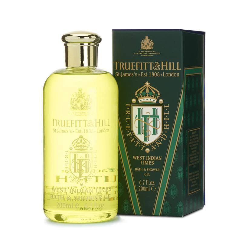Truefitt & Hill Bath and Shower Gel Shaving Barber Brands West Indian Lime 200ml 
