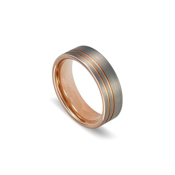 Tungsten ring - Brushed/Rose Gold DPI (Display Plus Imports) 