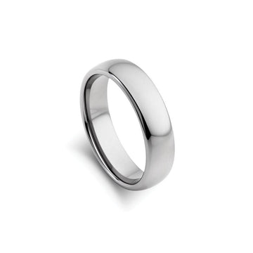Tungsten Ring - Domed Polished Plain Mens Jewellery DPI (Display Plus Imports) 
