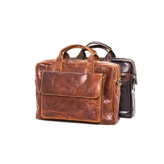 Turku Leather Briefcase / Satchel Bag Oran 