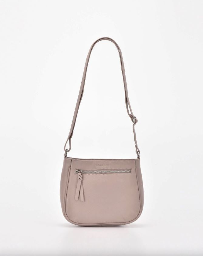 Yarra Leather Cross Body Bag Wallet Gabee Taupe 