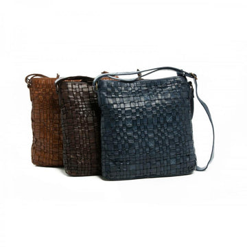 Zara Woven Leather Cross-Body Bag Bag Oran 