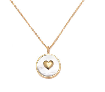 3D Heart on Mother of Pearl Necklace Gammies 