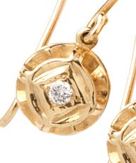 9ct Gold Round Diamond Earrings Gold jewellery Gerrim International 