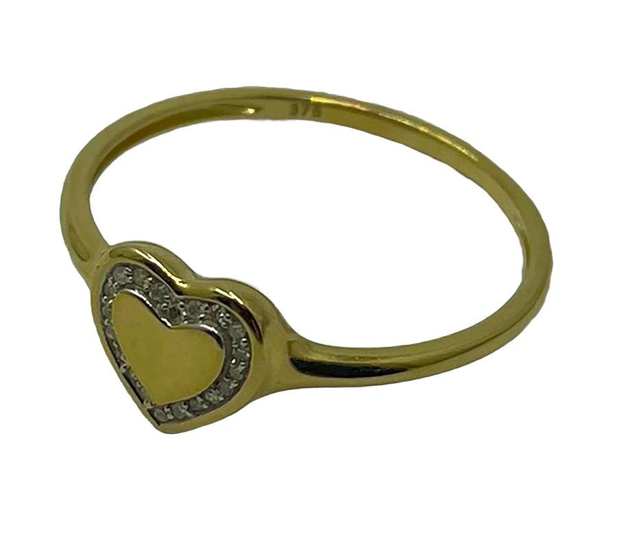 9kt Gold Diamond Heart Ring Gold jewellery Paterson Fine Jewellery 