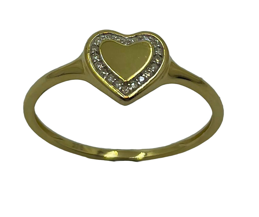 9kt Gold Diamond Heart Ring Gold jewellery Paterson Fine Jewellery 