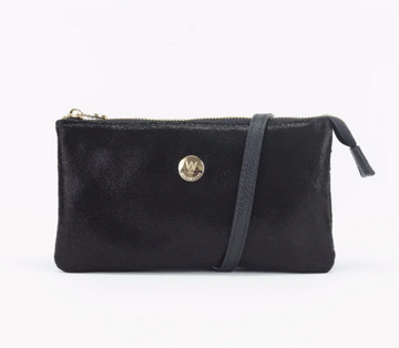 Evie Suede Leather Clutch / Cross-Body Bag
