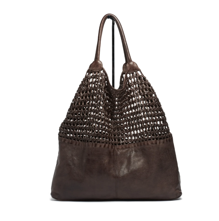 Hyams Leather Weave Tote