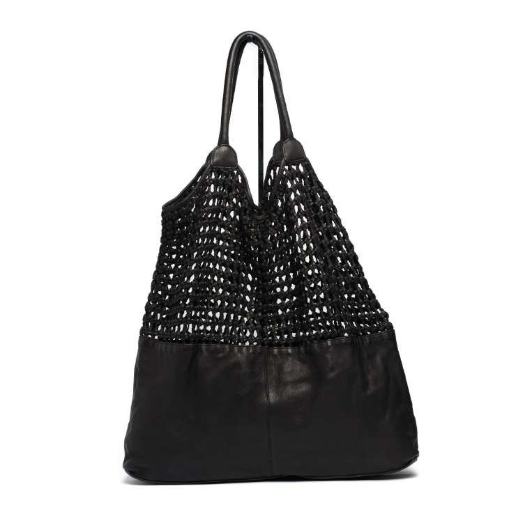 Hyams Leather Weave Tote