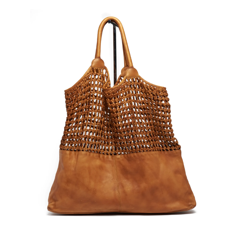 Hyams Leather Weave Tote