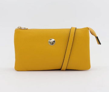 Evie Pebbled Leather Bag - Red, Orange & Yellow Tones