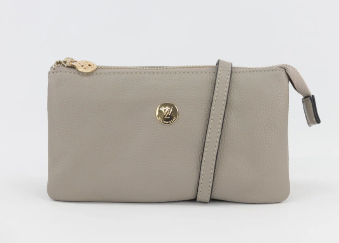 Evie Pebbled Leather Bag - Nude & Caramel Tones