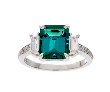 Emerald Green CZ Ring