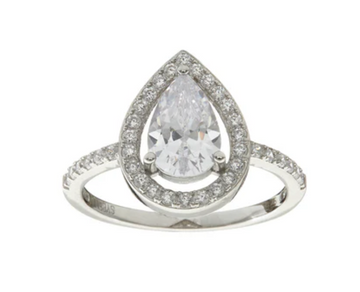 Encircled Teardrop Ring