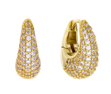 Teardrop Studded Huggies