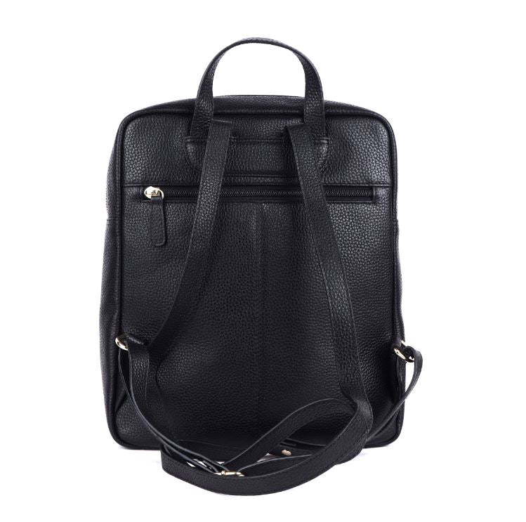 brockley black leather unisex backpack Albury Leather Black Backpack – Teddy Sinclair