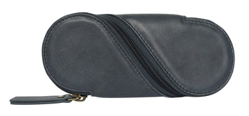 'All Zipped Up' Leather Optical Case Handbags, Wallets & Cases Modapelle Navy 
