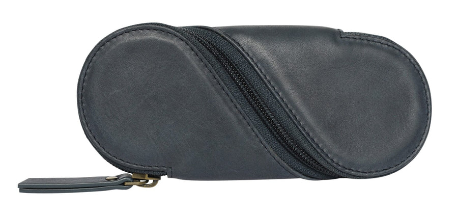 'All Zipped Up' Leather Optical Case Handbags, Wallets & Cases Modapelle Navy 